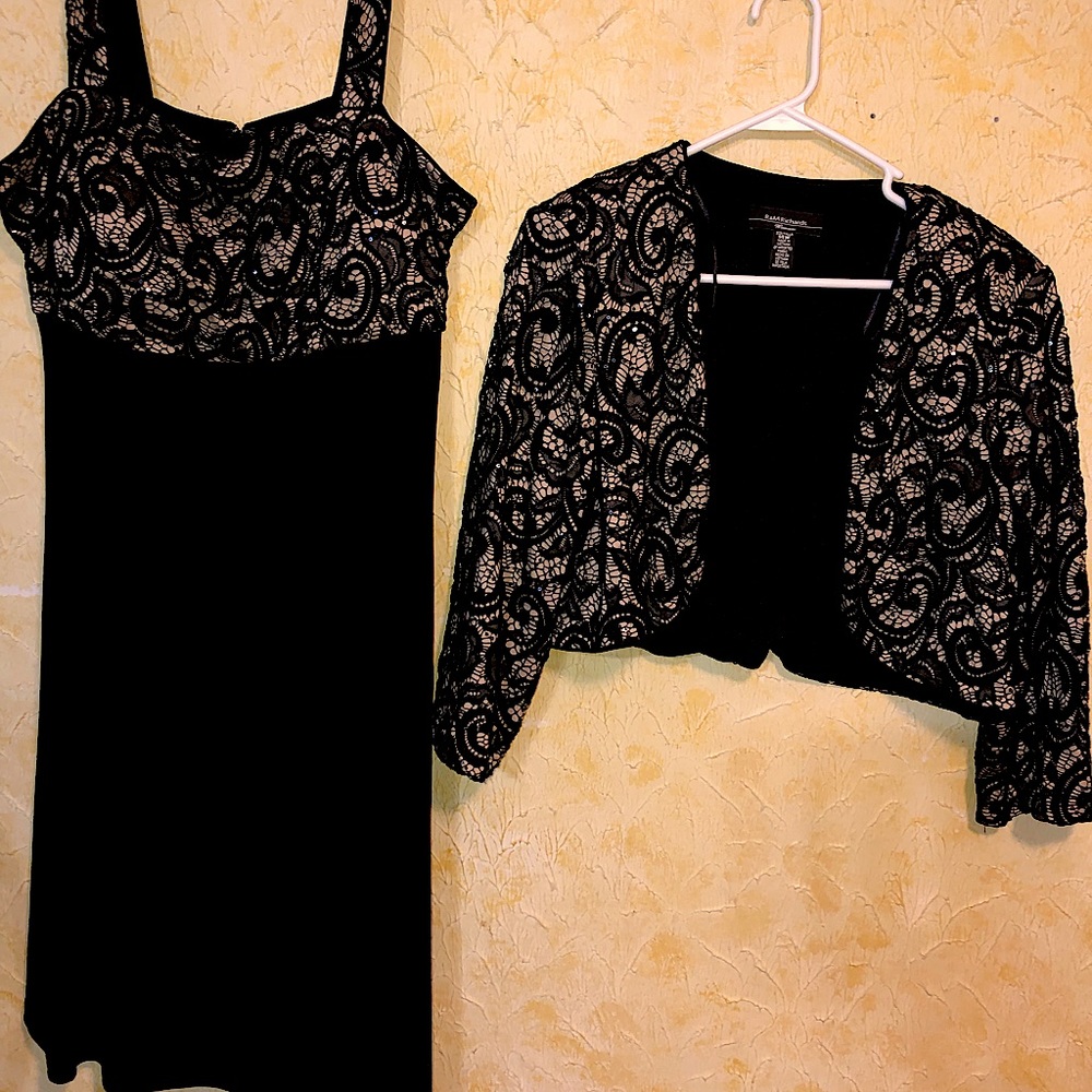 2 piece knee length dress.
